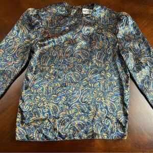 Kasper Multicolor Paisley Blouse size 4